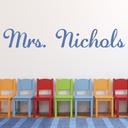 Personalised Teacher Name Classroom Wall Sticker