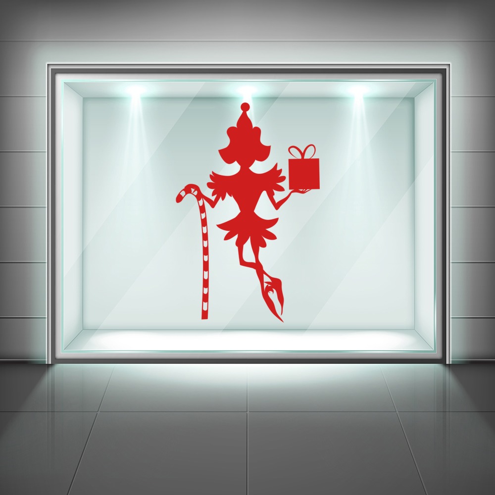 Christmas Elf Festive Window Sticker