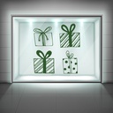 Christmas Presents Window Sticker