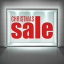 Christmas Sale Shop Window Sticker