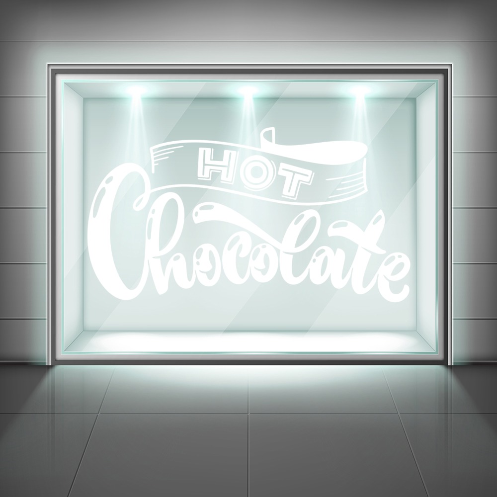 Hot Chocolate Shop Cafe Window Sticker