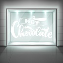 Hot Chocolate Shop Cafe Window Sticker