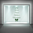 Love Joy Peace Christmas Tree Quote Window Sticker