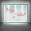 Merry Christmas Festive Holly Window Sticker