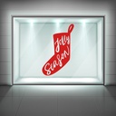 Jolly Season Christmas Stocking Window Sticker
