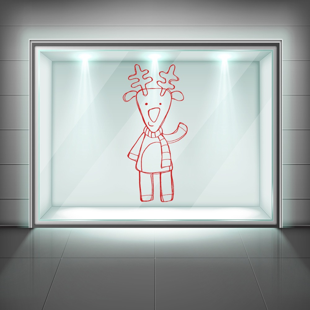 Rudolph Reindeer Christmas Character Window Sticker