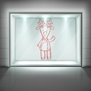 Rudolph Reindeer Christmas Character Window Sticker