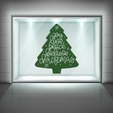 Believe Christmas Tree Quote Window Sticker
