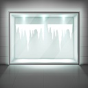 Winter Icicles Christmas Window Sticker