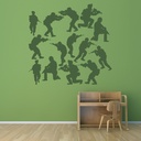 Army Soldiers Wall Sticker Set