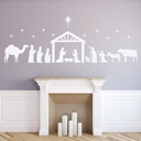Large Nativity Scene Christmas Wall Sticker