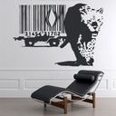 Leopard Bar Code Banksy Wall Sticker