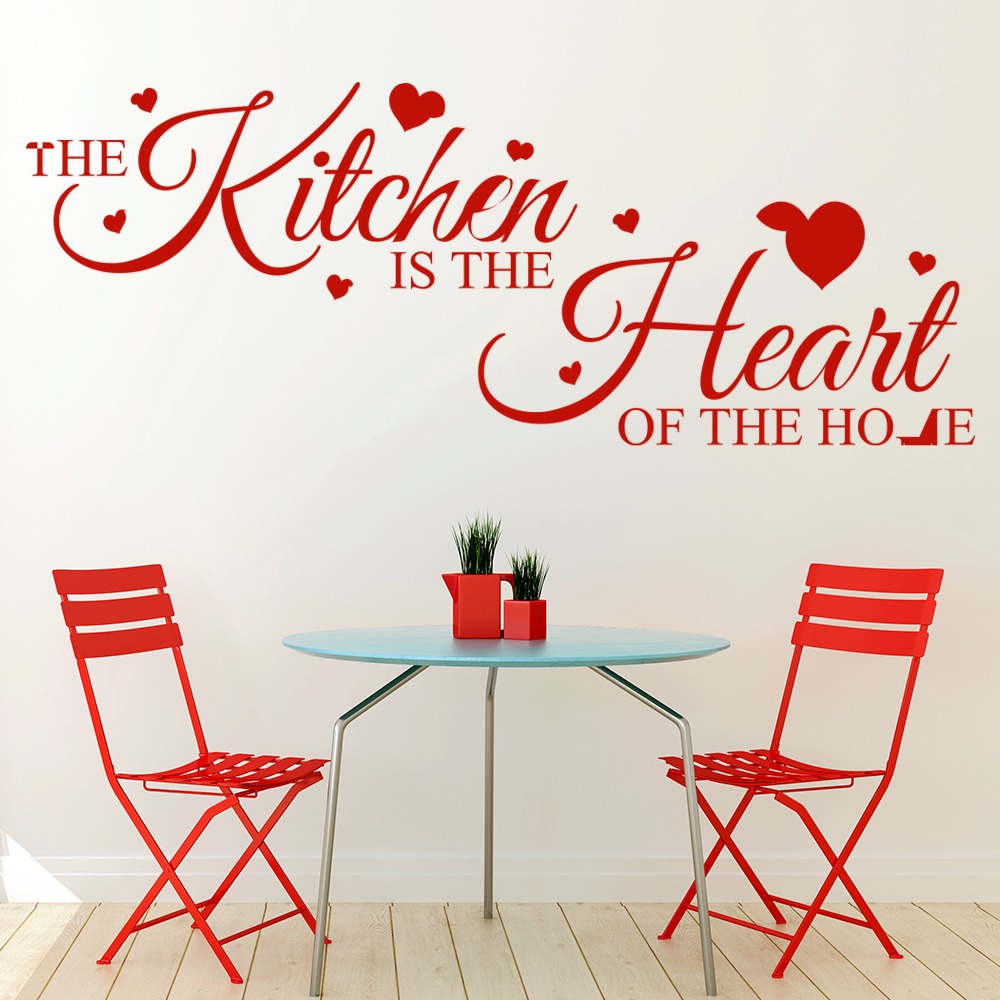 Love Heart Kitchen Quote Wall Sticker - Mod3