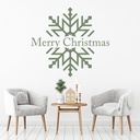 Merry Christmas Snowflake Wall Sticker