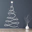 Swirl Christmas Tree Wall Sticker - Mod4