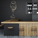 Swirl Wine Glass Kitchen Wall Sticker