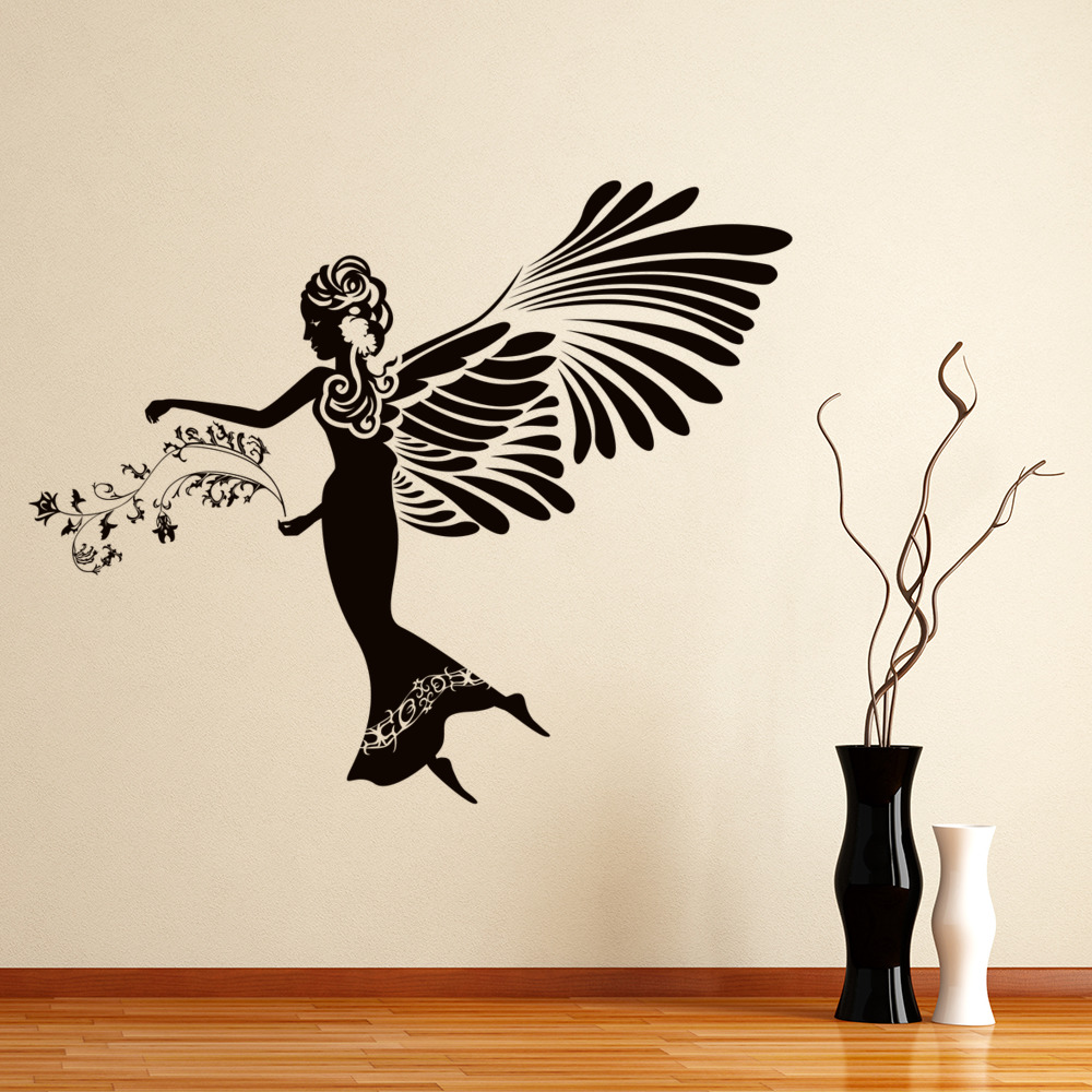 Angel Flowers Wall Sticker