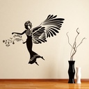 Angel Flowers Wall Sticker