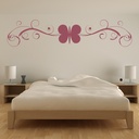 Butterfly Swirl Headboard Wall Sticker