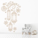 Christmas Lantern Xmas Snowflake Wall Sticker