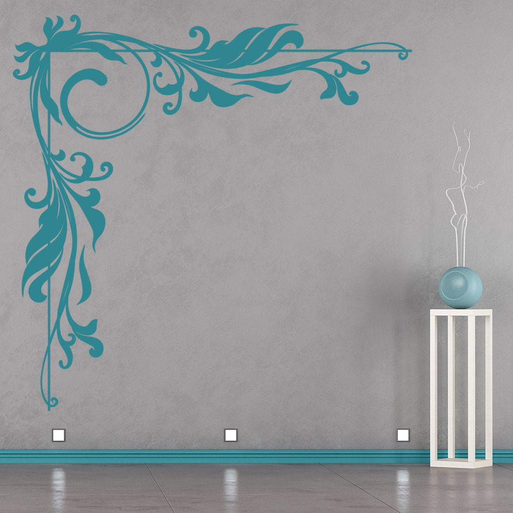 Floral Borders Corner Wall Sticker