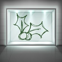 Festive Holly Christmas Window Sticker