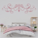 Fleur De Lis Leaf Headboard Wall Sticker