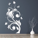 Floral Swirl Butterfly Wall Sticker - Mod1