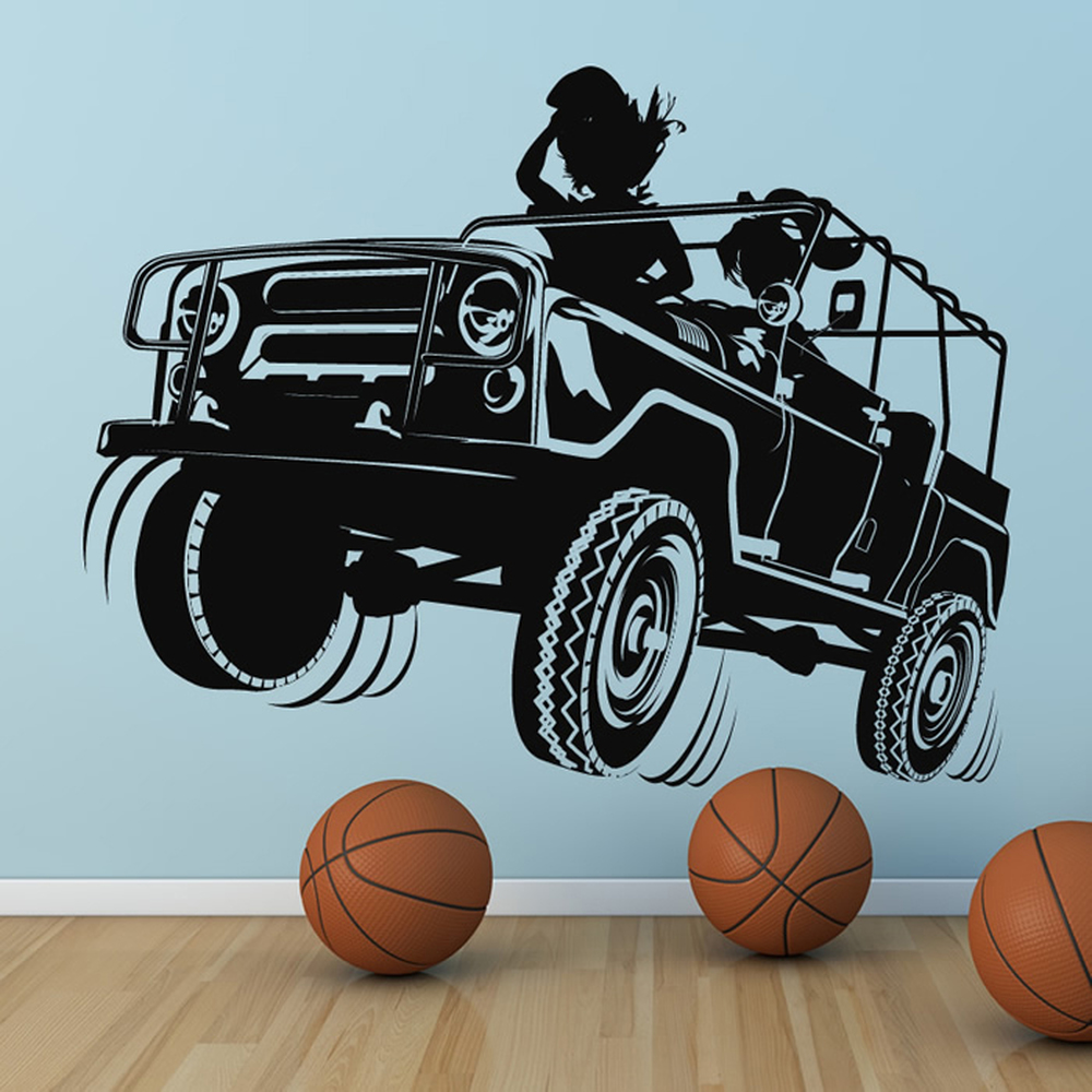 Jeep Vehicle Transport Wall Sticker