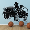 Jeep Vehicle Transport Wall Sticker