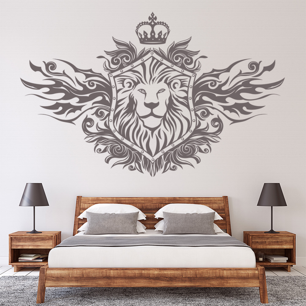 Lion Shield African Animals Wall Sticker