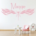 Personalised Name Dragonfly Insect Wall Sticker