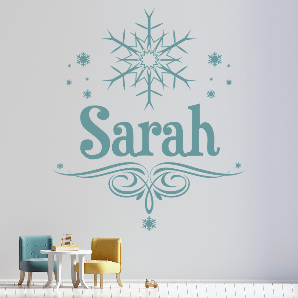 Personalised Name Snowflake Wall Sticker