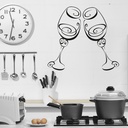 Wine Glasses Kitchen Wall Sticker