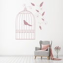 Vintage Bird Cage Wall Sticker