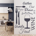 Wine Dine Kitchen Wall Sticker