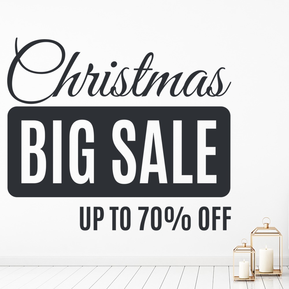 XX Off Christmas Sale Shop Wall Sticker