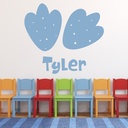Personalised Name Dino Footprint Wall Sticker