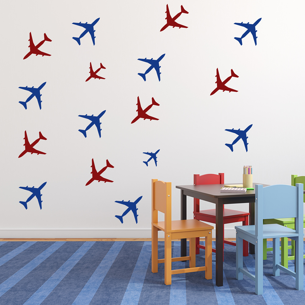 Aeroplane Aircraft Plane Wall Sticker Pack