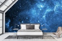 Blue Galaxy Space NASA Wall Mural Wallpaper