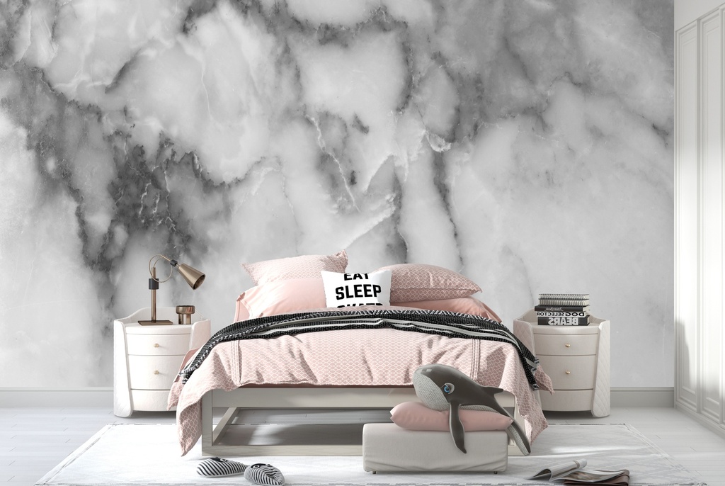 Grey Marble Wall Mural Wallpaper
