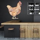 Brown Hen Farm Chicken Wall Sticker