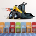 Bulldozer Cartoon Digger Wall Sticker
