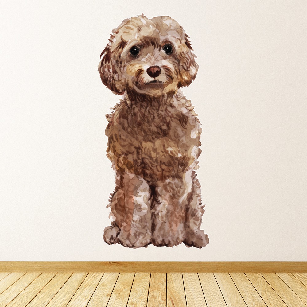 Brown Cockapoo Dog Kennels Grooming Wall Sticker