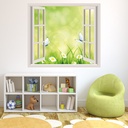 Butterflies & Daisy 3D Window Wall Sticker
