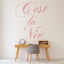 C'est la Vie Song Rose Gold Effect Wall Sticker