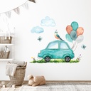 Car & Balloons Nursery Wall Sticker