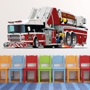 Cartoon Fire Engine Wall Sticker