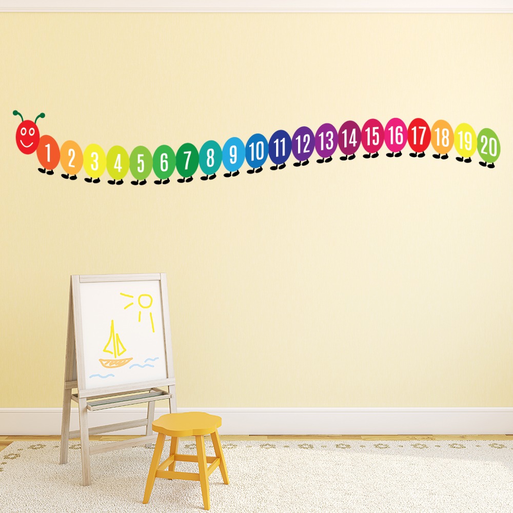 Caterpillar Numbers Nursery Wall Sticker