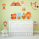 Circus Animal Train Wall Sticker Set